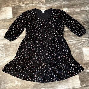Time and Tru Black floral Dress
